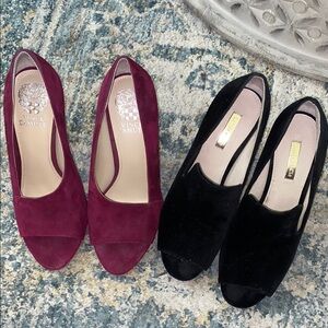 Vince Camuto Red Suede Heels Classic Pumps